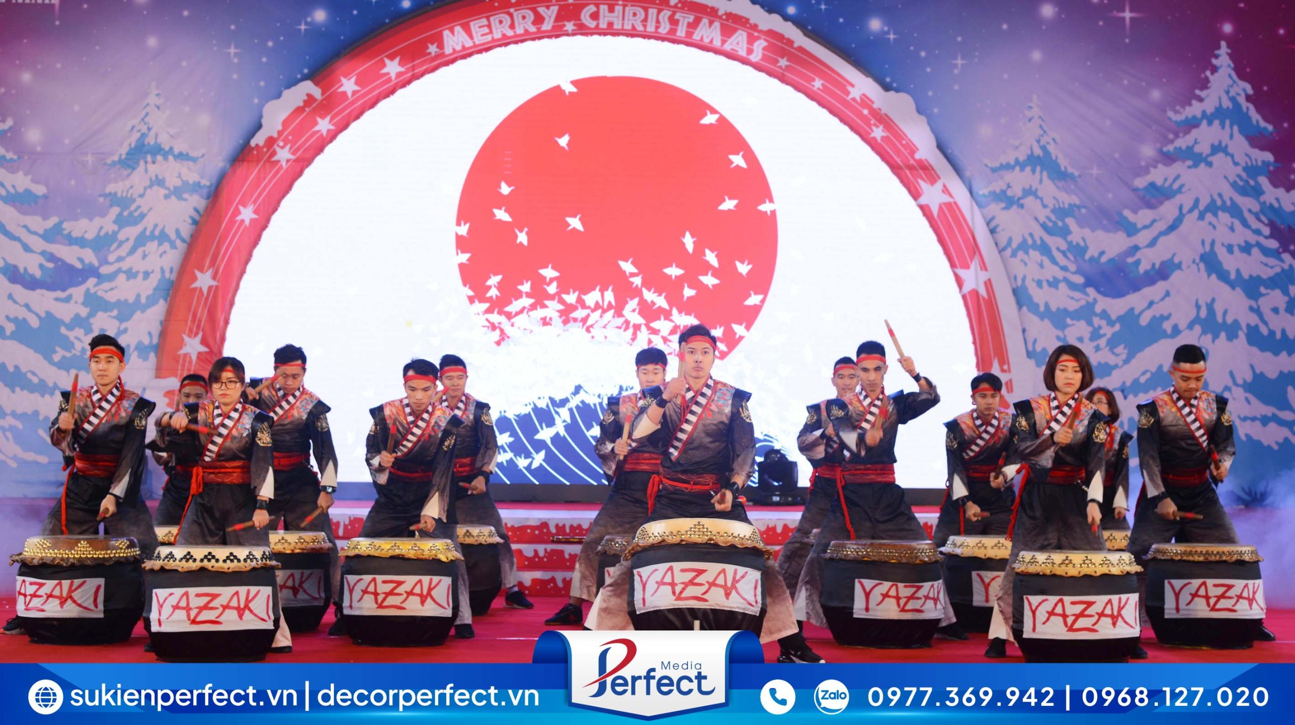 Đội trống Perfect Media biểu diễn trống hội TaiKo Nhật Bản