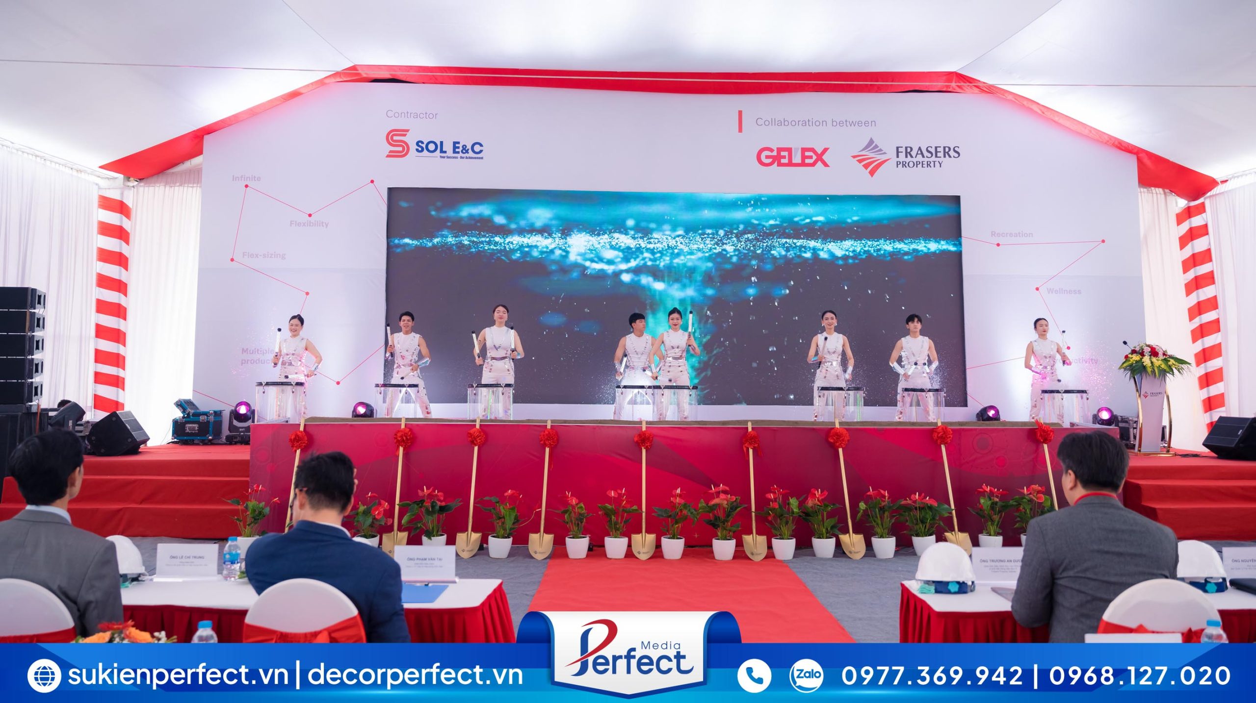 Perfect Media biểu diễn tiết mục múa trống nước chuyên nghiệp