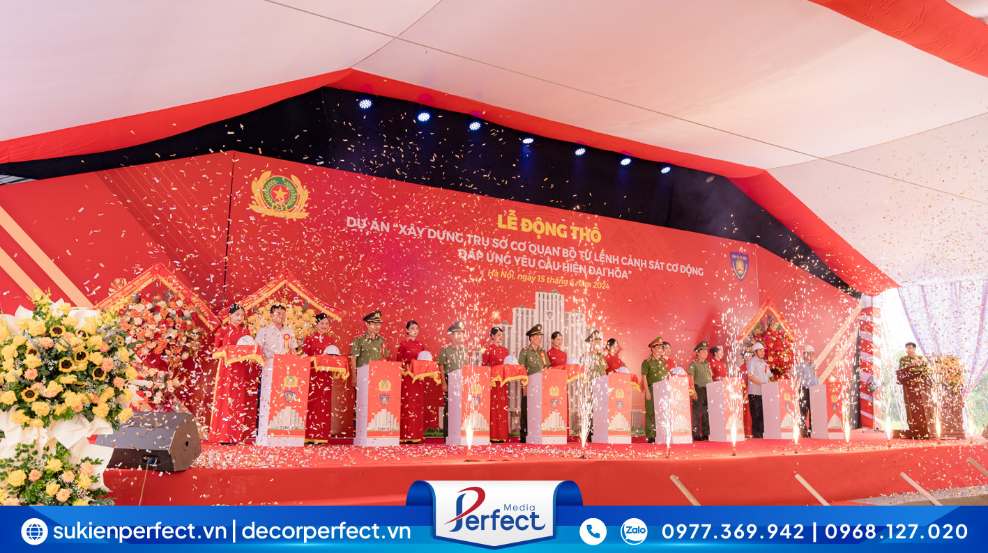 Lễ động thổ dự án xây dựng trụ sở cơ quan Bộ Tư lệnh CSCĐ đáp ứng yêu cầu hiện đại hóa.