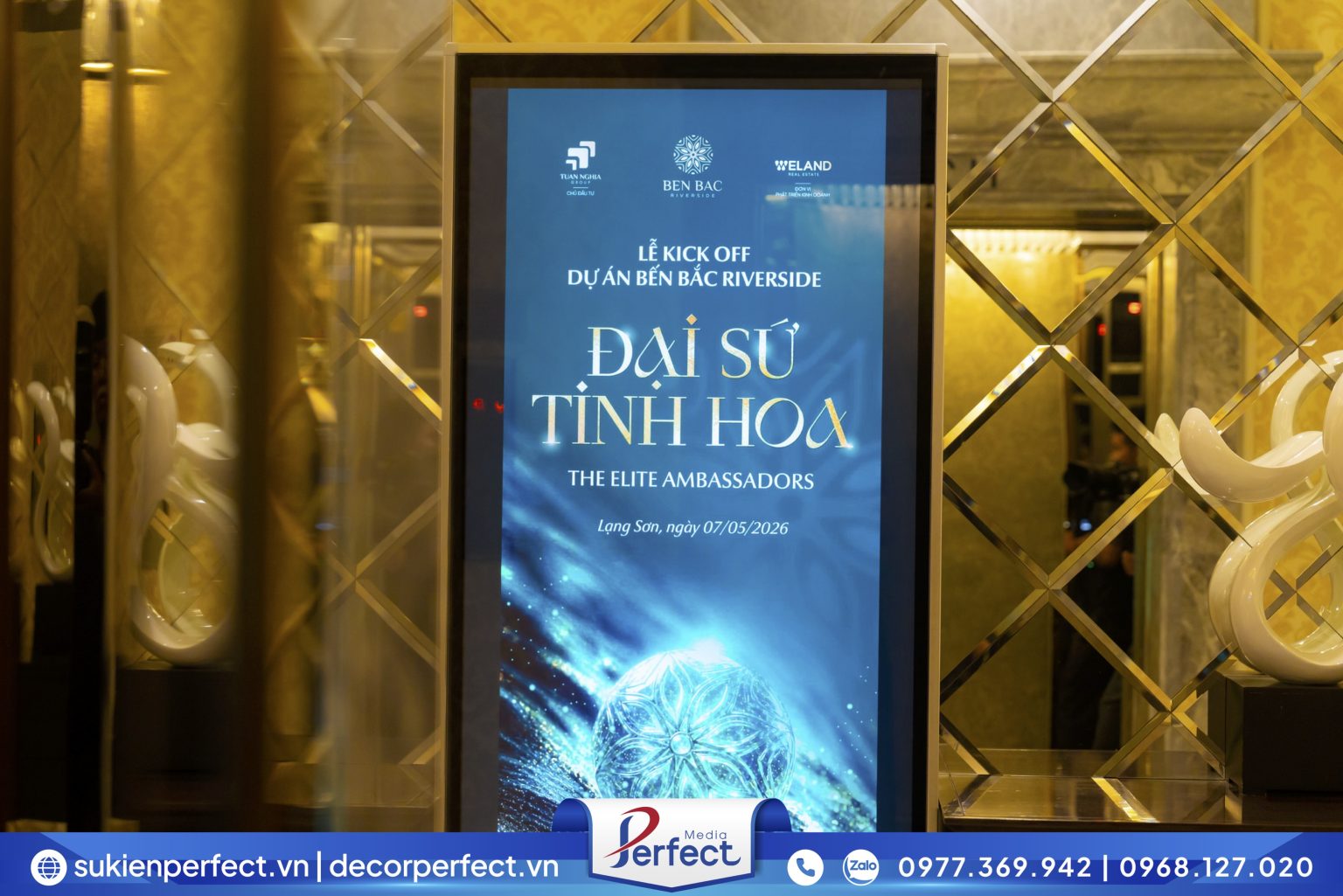 Standee lễ kick off Bến Bắc Riverside