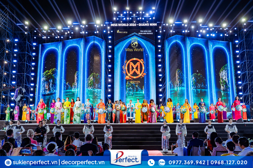Người đẹp Miss World 2026 trình diễn áo dài