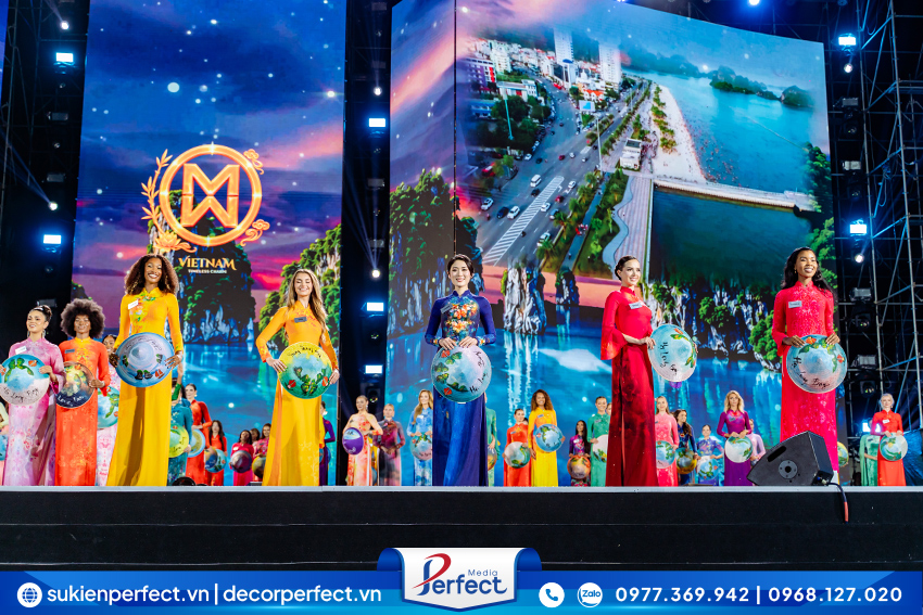 Người đẹp Miss World 2026 trình diễn áo dài
