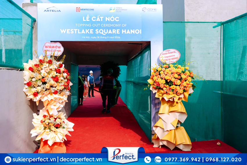 không gian lễ cất nóc dự án Westlake Square Hanoi