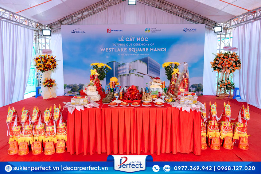 không gian lễ cất nóc dự án Westlake Square Hanoi